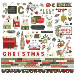 The Holiday Life - Simple Stories - Cardstock Stickers 12"X12" - Elements