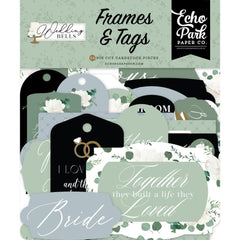 Wedding Bells - Echo Park - Cardstock Ephemera 34/pkg - Frames & Tags