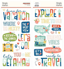Pack Your Bags - Simple Stories - Foam Stickers 28/Pkg