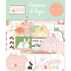 Here Comes Easter - Carta Bella - Cardstock Ephemera 33/Pkg - Frames & Tags