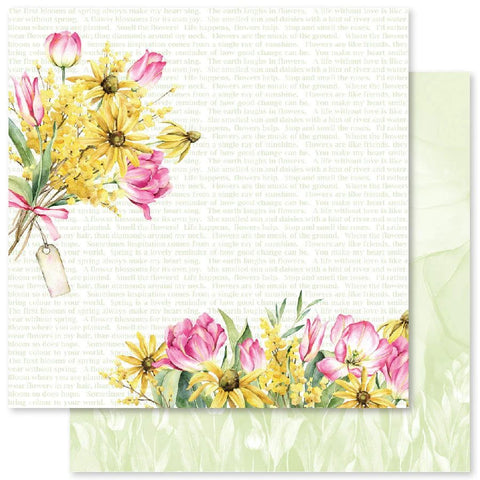 Garden of Hope - Paper Rose - 12"x12" Patterned Paper - Paper F