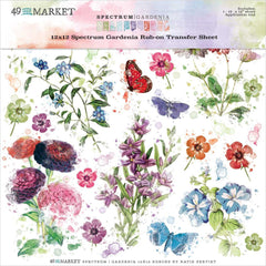 Spectrum Gardenia - 49 & Market - Rub-Ons 12"X12" 1/Sheet - Floral (3701)