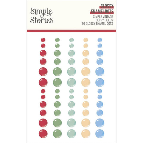 Simple Vintage Berry Fields - Simple Stories - Enamel Dots Embellishments - Glossy