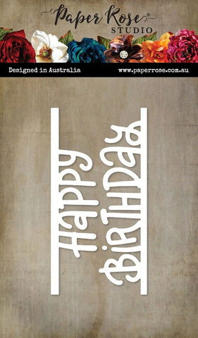 Paper Rose - Die  - Happy Birthday Border (2629)