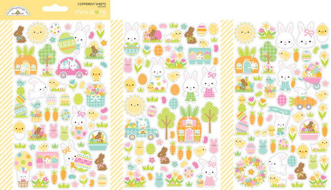 Bunny Hop - Doodlebug - Mini Icons Cardstock Stickers (4513)