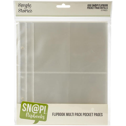 Simple Stories Sn@p! - Pocket Pages For 6"X8" Flipbooks 10/Pkg - Multi Pack (8767)