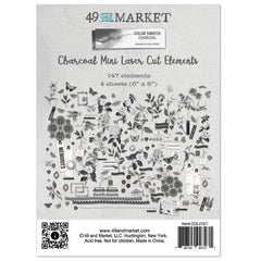 Color Swatch: Charcoal - 49 & Market - Laser Elements Cut Outs- Mini (7471)