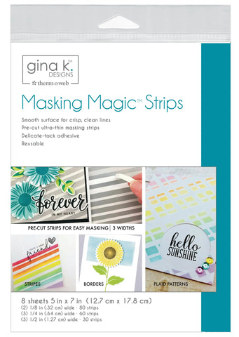 Gina K - ADHESIVE- Masking Magic STRIPS (8 sheets)