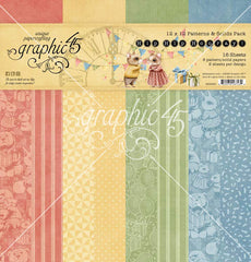 Hip Hip Hooray - Graphic45 - 12"x12" Collection Pack - Patterns & Solids