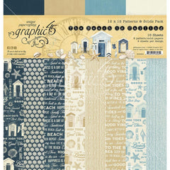 The Beach Is Calling  - Graphic 45 - Collection Pack 12"X12" - Patterns & Solids
