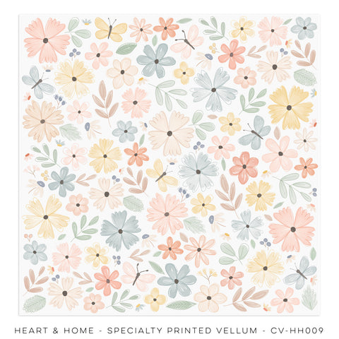 Heart & Home - Cocoa Vanilla Studios - 12"x12" Printed Vellum (0582)