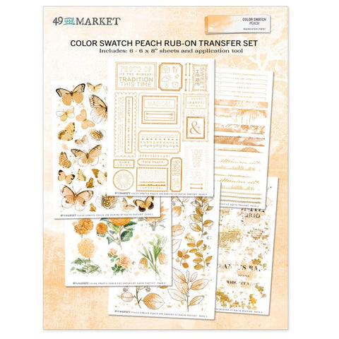 Color Swatch: Peach - 49 & Market - Rub-Ons 6"x8" 6/Pkg (4883)