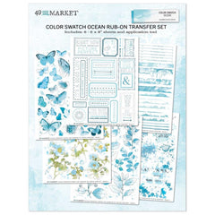 Color Swatch: Ocean - 49 & Market - Rub-Ons 6"X8" 6/Sheets (1084)