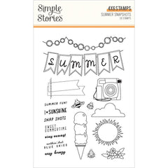 Summer Snapshots - Simple Stories - Clear Stamps 18/Pkg