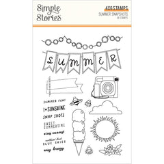 Summer Snapshots - Simple Stories - Clear Stamps 18/Pkg