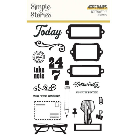 Noteworthy - Simple Stories - Photopolymer Clear Stamps