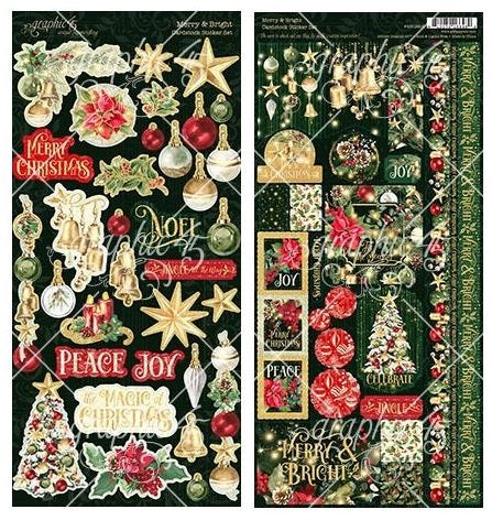 Merry & Bright - Graphic 45 - Sticker Set (6489)