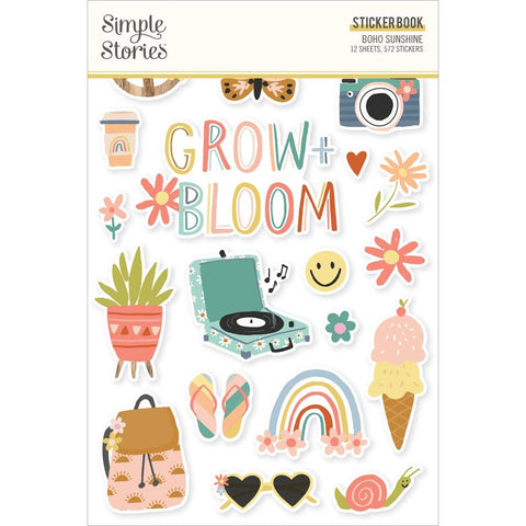 Boho Sunshine - Simple Stories - Sticker Book 12/Sheets