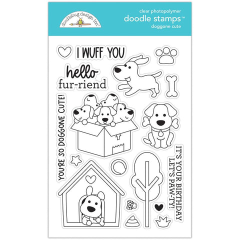 Doggone Cute - Doodlebug - Clear Doodle Stamps