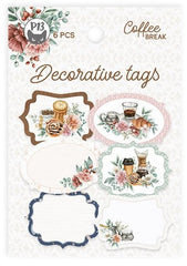 Coffee Break - P13 - Double-Sided Cardstock Tags 6/Pkg - #04 (1367)