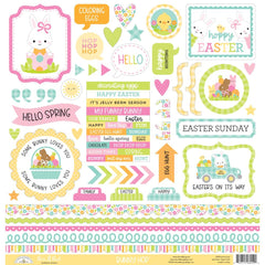 Bunny Hop - Doodlebug - Cardstock Stickers 12"X12" - This & That
