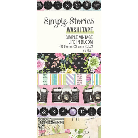 Simple Vintage Life In Bloom 2.0  - Simple Stories - Washi Tape 5/Pkg