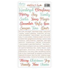 Merry & Joy - Mintay Papers - 6"x12" Paper Stickers - Words