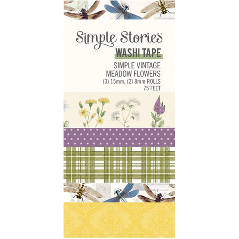 Simple Vintage Meadow Flowers - Simple Stories - Washi Tape 5/pkg