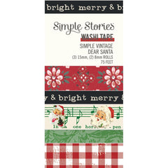 Simple Vintage Dear Santa - Simple Stories - Washi Tape 5/Pkg