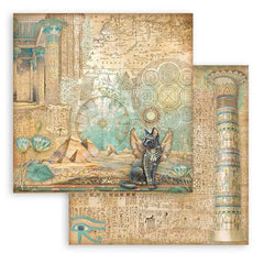 Fortune - Stamperia - 12"x12" Double-sided Patterned Paper - Winged Cat (4384)