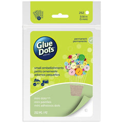 Glue Dots Clear Dot Sheets - Mini .1875" 252/Pkg (7092)
