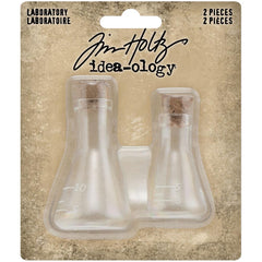 Tim Holtz - Idea-Ology - Small Corked Glass Flasks 2/Pkg (4144)