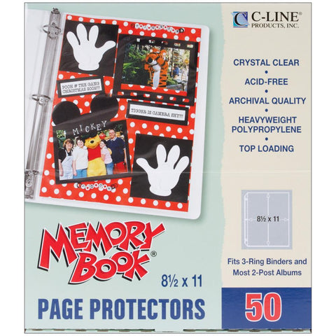 Memory Book - Top-Loading Page Protectors - 8.5"X11" 50/Pkg