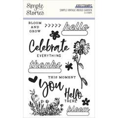 Simple Vintage Indigo Garden - Simple Stories - Photopolymer Clear Stamps