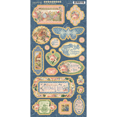 Cottage Life - Graphic45 - Chipboard Die-Cuts 6"X12" Sheet
