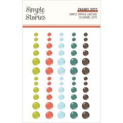 Simple Vintage Lakeside - Simple Stories - Enamel Dots Embellishments 60/Pkg