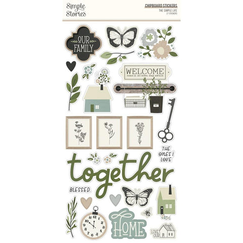 The Simple Life - Simple Stories - Chipboard Stickers 6"X12"