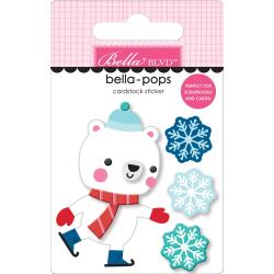 The North Pole - Bella Blvd - Bella-Pops 3D Stickers - Skating Bear