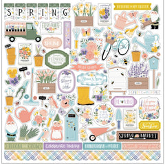 It's Spring Time - Echo Park - Cardstock Stickers 12"X12" - Elements