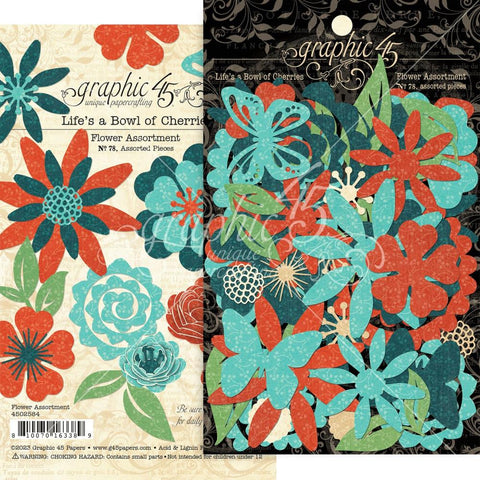Life's A Bowl Of Cherries - Graphic45 - Cardstock Flower Assortment