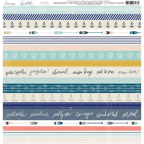 Set Sail - Heidi Swapp - Double-Sided Cardstock 12"X12" -  Strip Page