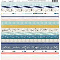 Set Sail - Heidi Swapp - Double-Sided Cardstock 12"X12" -  Strip Page