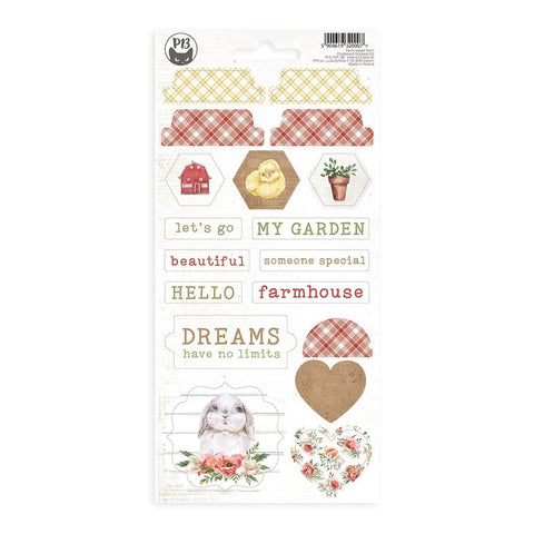 Farm Sweet Farm - P13 - Chipboard Stickers 4"X8" -  #03  (0007)