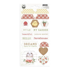 Farm Sweet Farm - P13 - Chipboard Stickers 4"X8" -  #03  (0007)