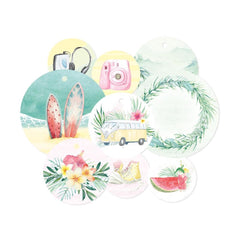 Summer Vibes - P13 - Double-Sided Cardstock Tags 9/Pkg -  #01