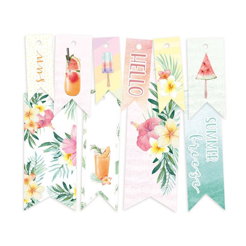 Summer Vibes - P13 - Double-Sided Cardstock Tags 10/Pkg -  #02