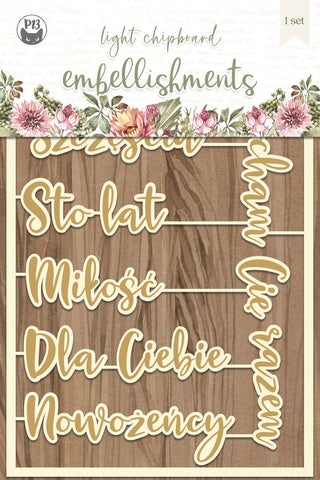 Always and Forever - P13 - Chipboard Embellishments (4627)