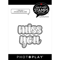 PhotoPlay - Say It With Stamps - DIE SET - Miss You