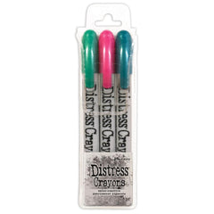 Tim Holtz - Distress Crayon Pearl Set - Holiday Set# 4 - Merry Mint, Cocktail Party, Shiny Bauble (Christmas 2022) (1180)