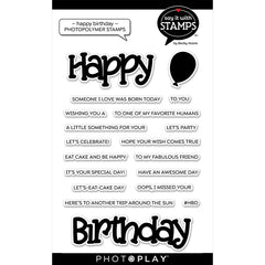 PhotoPlay - Say It With Stamps - Clear Stamp - Happy Birthday